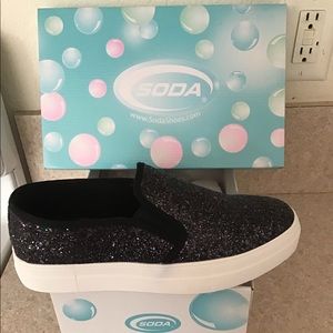 Soda brand glitter slip on shoes Size 10